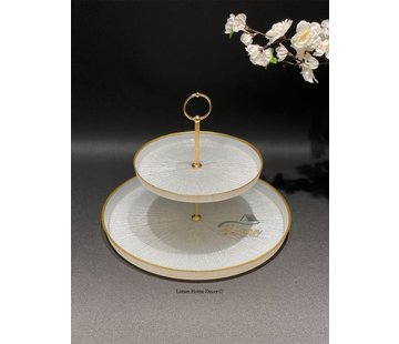 BRICARD PORCELAIN BRICARD REXY STANDI 2-KATLI KURABIYELIK BEYAZ-GOLD