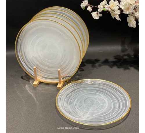 BRICARD PORCELAIN BRICARD ISTANBUL TABAK | 28 CM BEYAZ ALTIN 1-ADET