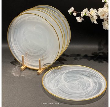 BRICARD PORCELAIN BRICARD ISTANBUL TABAK | 32 CM BEYAZ ALTIN 1-ADET