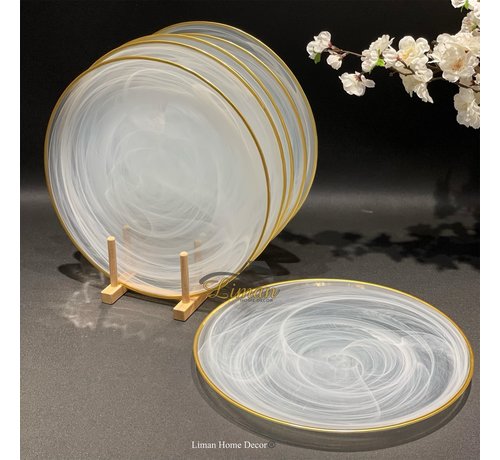 BRICARD PORCELAIN BRICARD ISTANBUL TABAK | 32 CM BEYAZ ALTIN 1-ADET