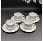 Tasse 22cl et soucoupe marble Stone - set/4