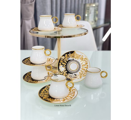 Glazze Glazze Versace Cappuccino/Nescafeset 12-Delig | 6-Persoons