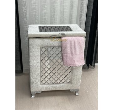 4K Wasmand Marrakesh Creme - Grijs Met Spiegel