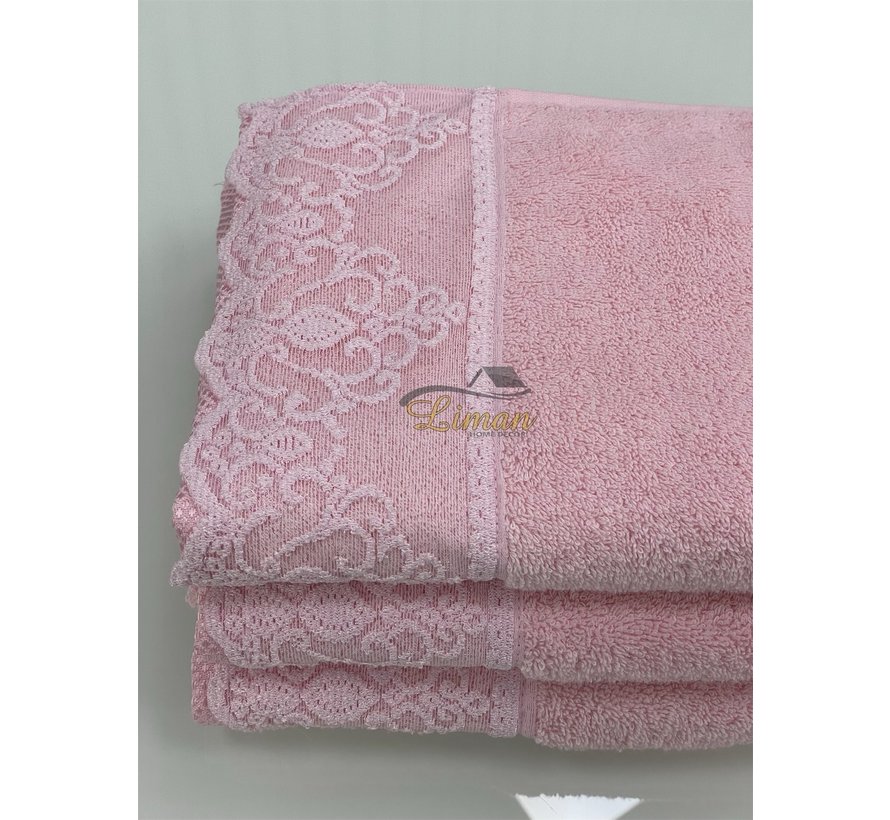 TAC ROZE  HANDDOEK 50 X 90 CM PER STUK