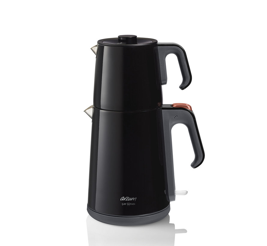 Arzum Çay Sefası Çay Makinesi 1,2 / 1,8 Liter- Siyah