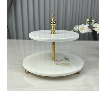 Mimoza Marmer Etagere Gold