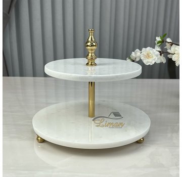 Mimoza Marmer Etagere Gold