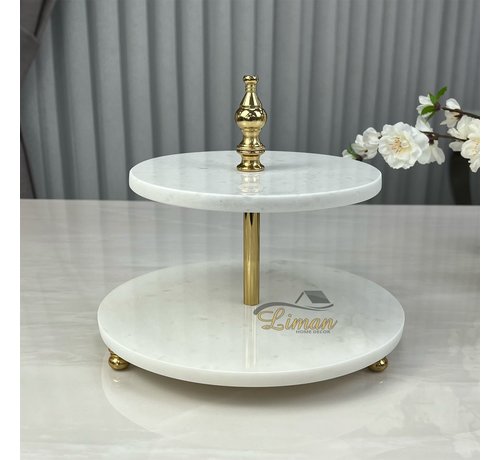 Mimoza Marmer Etagere Gold