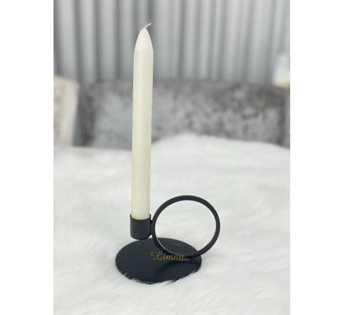 S|P Collection Pillar Candle holder 10xH9cm metal black