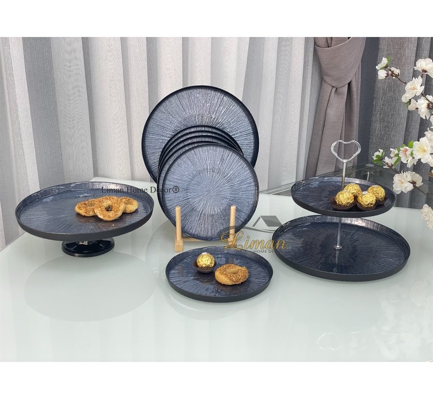 REXY MOON PATISSERIEBORD | 28 CM MIDNIGHT BLUE / ZWART