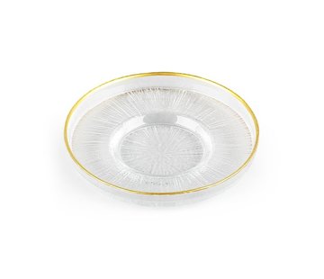 BRICARD PORCELAIN BRICARD REXY TELLERS | 12 CM TRANSPARENTES GOLD 6-TEILIG