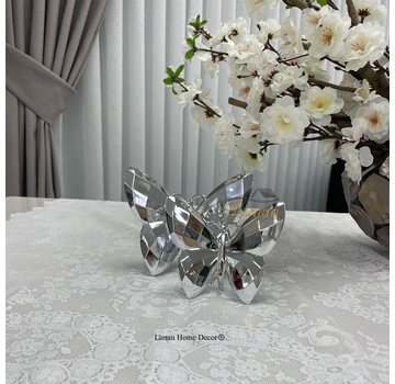 Décoration Papillon Argent 2 Pièces