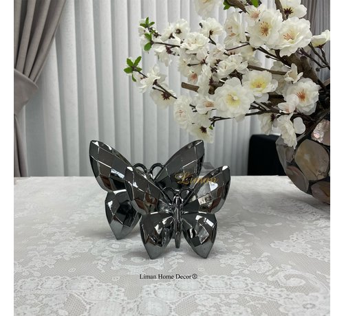 Décoration Papillon Anthracite 2 Pièces