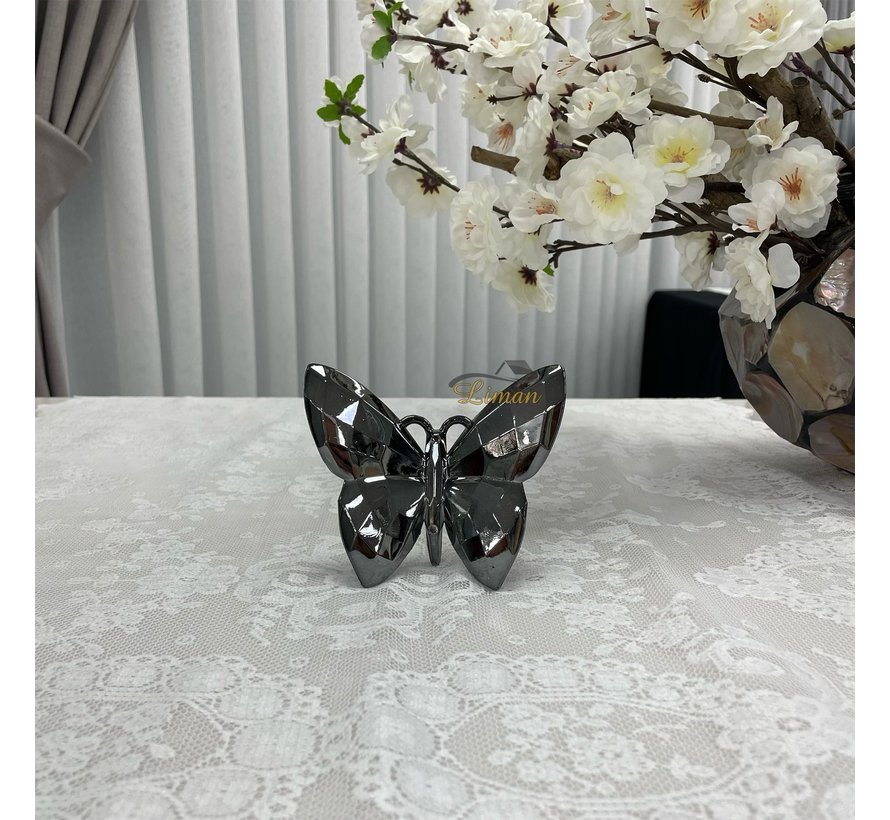 Butterfly Decoration Anthracite 2 Piece