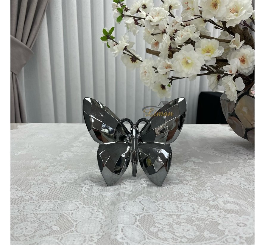 Butterfly Decoration Anthracite 2 Piece