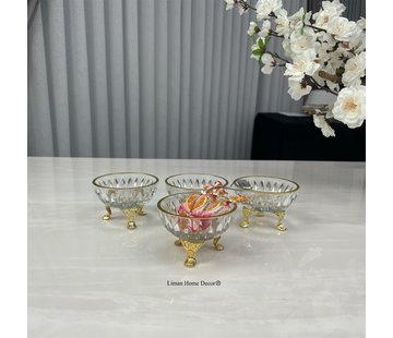 MINI SERVING BOWL 4 PIECE GOLD