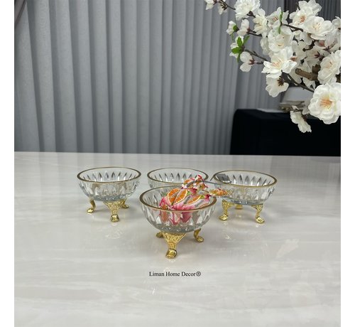 MINI SERVING BOWL 4 PIECE GOLD