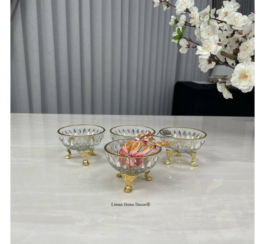 MINI SERVING BOWL 4 PIECE GOLD