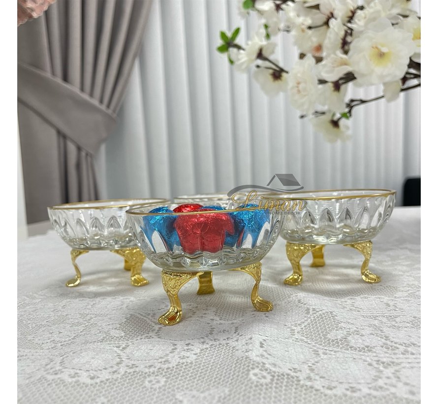 MINI SERVING BOWL 4 PIECE GOLD