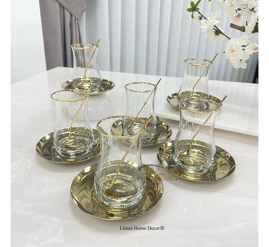 TIAMO RIO TEA SET 18 PIECES / 6 PERSONS GOLD