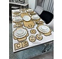 19 Parca Placemat Seti 6 Kisilik Gold Damask