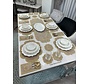 19 Parca Placemat Seti 6 Kisilik Taupe