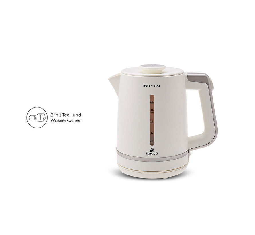 Karaca Berry Tea XL 2in1 Çelik Demlikli Çay Makinesi ve Kettle Mulberry