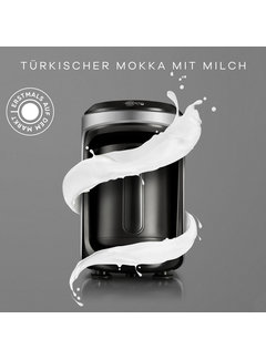 KARACA Karaca Hatir Hups Mokkamaschine für türkischen Mokka mit Milch in Anthrazit
