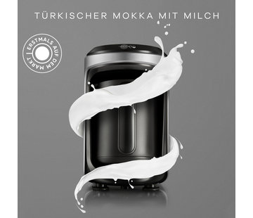 KARACA Karaca Hatir Hups Mokkamaschine für türkischen Mokka mit Milch in Anthrazit