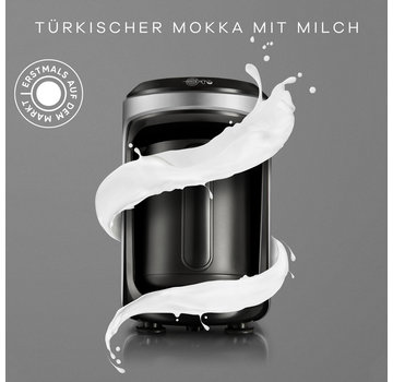 KARACA Karaca Hatir Hups Mokkamaschine für türkischen Mokka mit Milch in Anthrazit