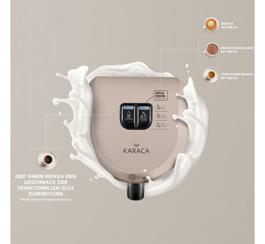 Karaca Hatır Hüps Coffee Machine for Turkish Coffee with Milk Beige