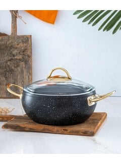 Noto Endurance Ensemble complet de casseroles et poêles, Marmite Ø 16 cm &  3 casseroles avec couvercles en verre : Ø 20, 24, 28 cm, 3 poêles avec  manche amovible : Ø 20, 24, 28 cm