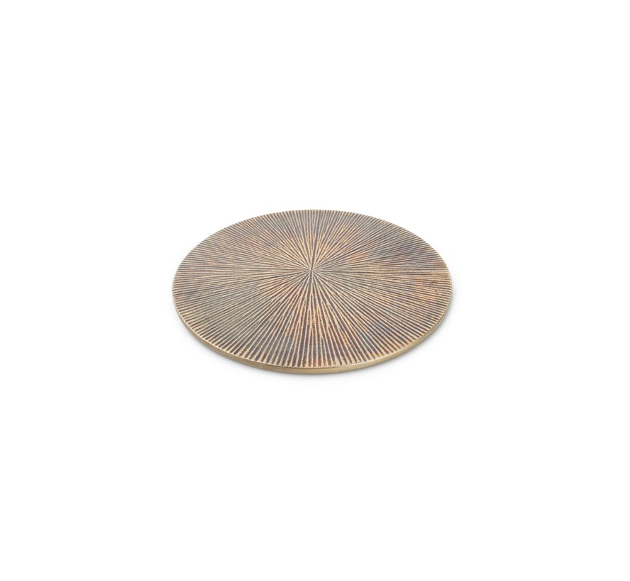 Trivet 20cm ribbed gold Charm