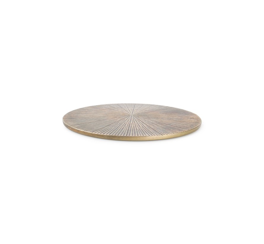 Trivet 20cm ribbed gold Charm