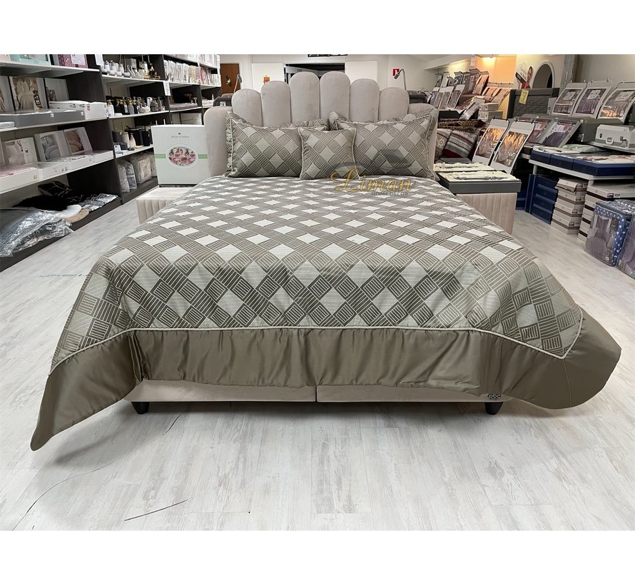 Ipekce Class Bedspreiset 4 Delig Beige