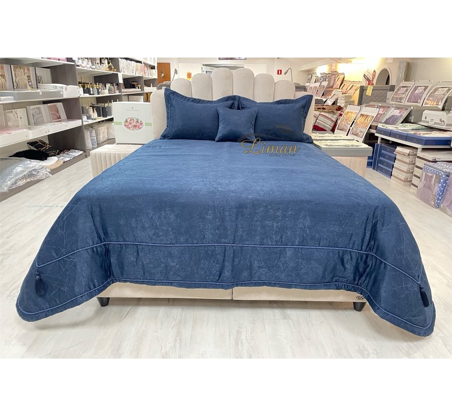 Ipekce Asos Bedspreiset 4 Delig Blauw