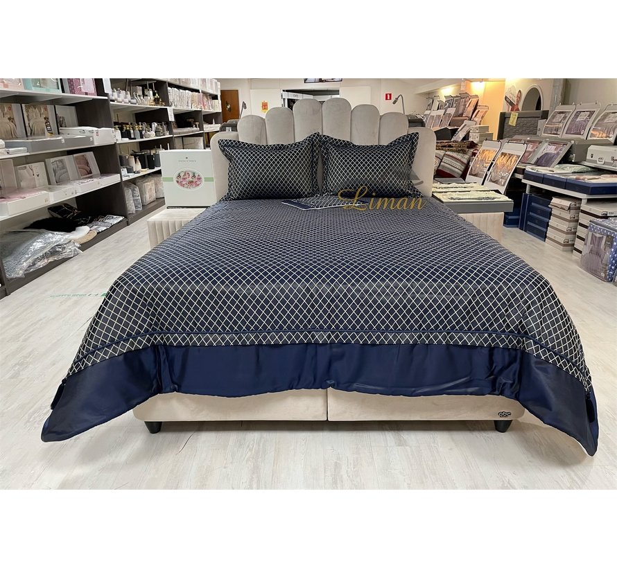 Ipekce Diva Bedspreiset 4 Delig Blauw