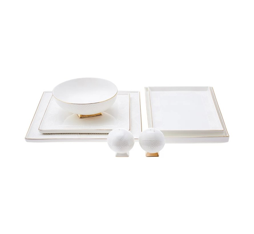 Karaca Streamline ArtDeco Dinner Set 22 Piece for 6 Person