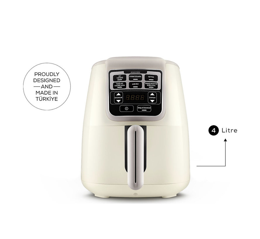 Karaca Air Pro Cook 2 IN 1 Talking Airfryer Beige