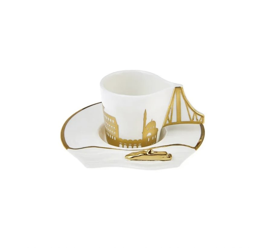 Karaca Bosphorus 4 Piece Coffee Cup Set For 2 Person