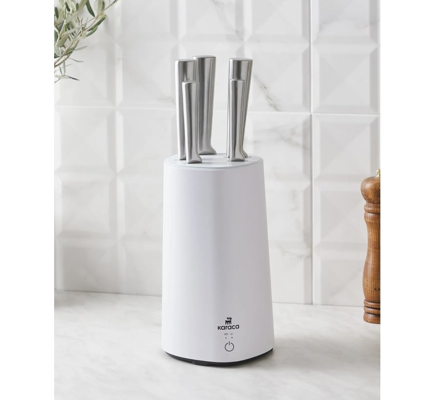 Karaca Meister Sterilizer Stand Knife Set White