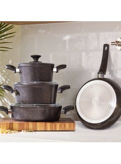KARACA Karaca Bio granit Black Gold Pannenset 7 Delig