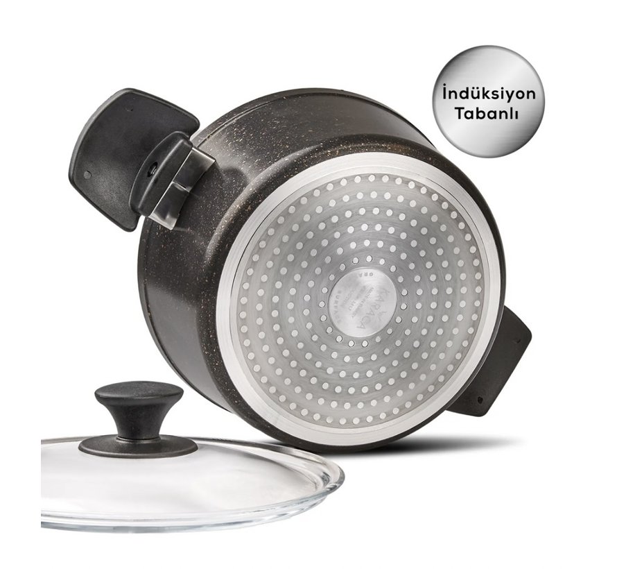 Karaca Bio granit Black Gold 7-teiliges Topfset