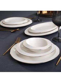 KARACA Karaca Horizon 27 Piece Gold Dinnerware Set for 6 Person