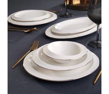 KARACA Karaca Horizon 27 Piece Gold Dinnerware Set for 6 Person