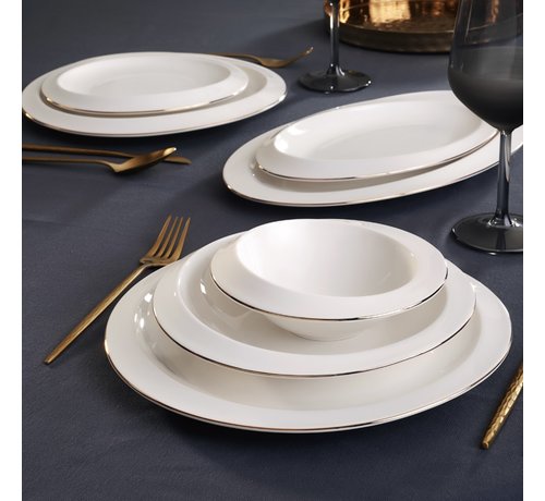 KARACA Karaca Horizon 27 Piece Gold Dinnerware Set for 6 Person