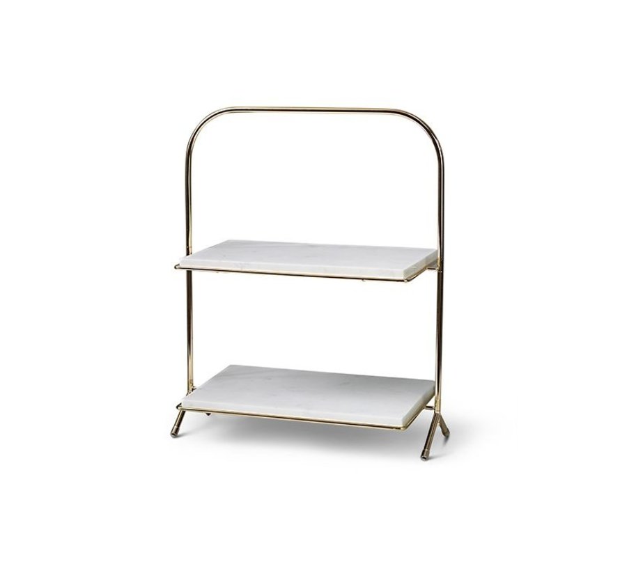 FUGURATO ELEGANCE ETAGÈRE | MARMER - GOUD