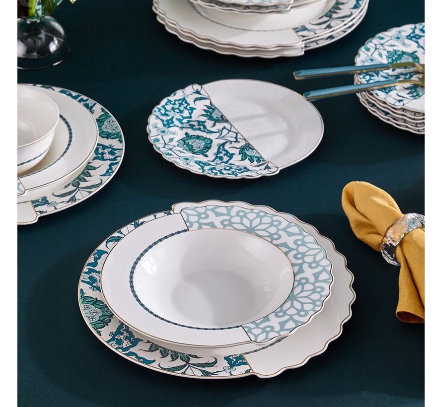 Neva Mentol Hibrit 6-Person | 24 -Piece Dinnerware Set