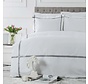 Karaca Home White Collection Valse Grey Satin Stripe Percal Double Duvet Cover Set