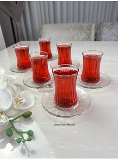 Verres à thé turc Pasabahce - 6 pcs, Ensemble de verres à thé